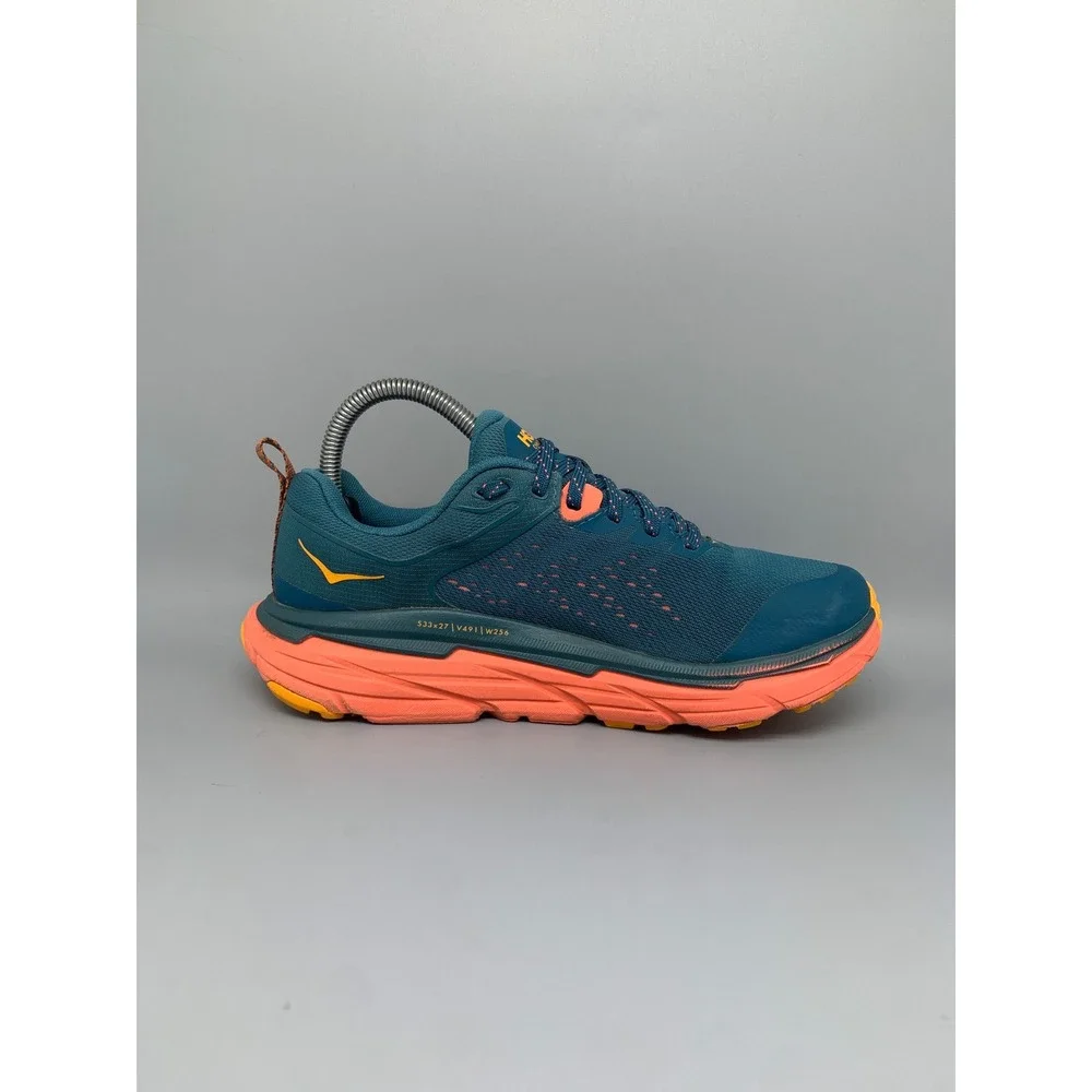 Hoka‎ One Challenger ATR 6 GTX Blue Orange Trail Running Shoes Womens 7.5